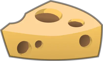 Cartoon Cheese Wedge Illustration
