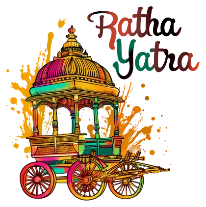 Colorful Ratha Yatra Festival Cart