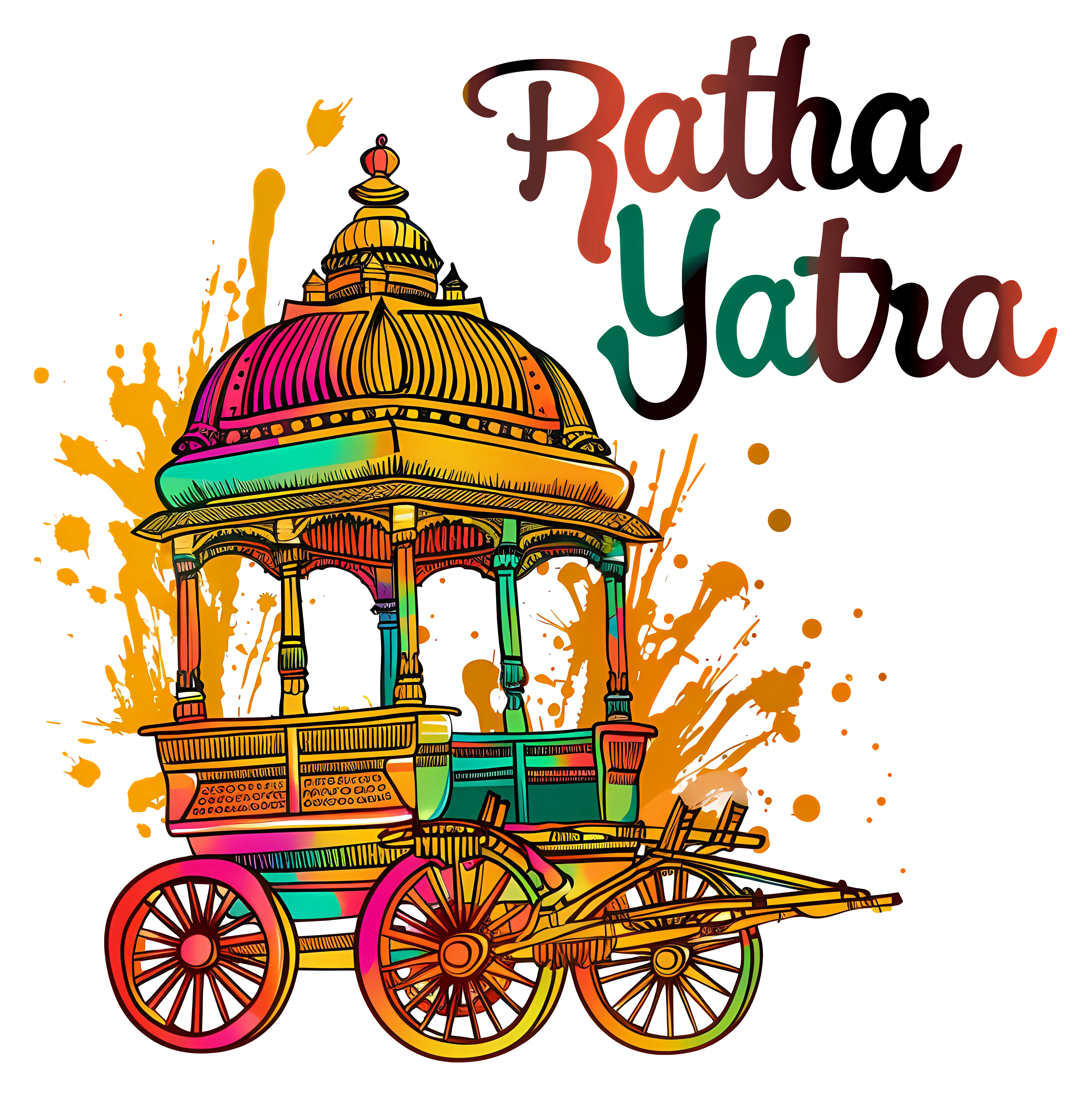 Colorful Ratha Yatra Festival Cart