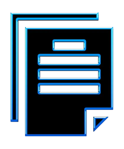 Black and Blue File Icon
