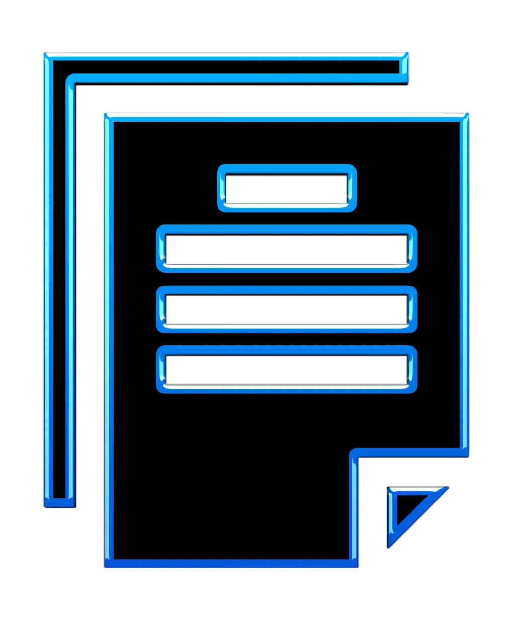 Black and Blue File Icon