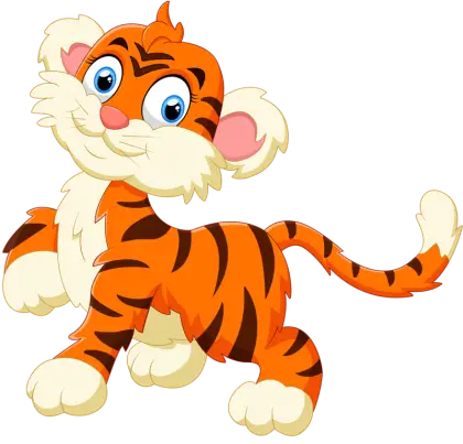 Cartoon Tiger Cub Illustration