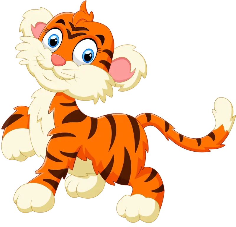 Cartoon Tiger Cub Illustration