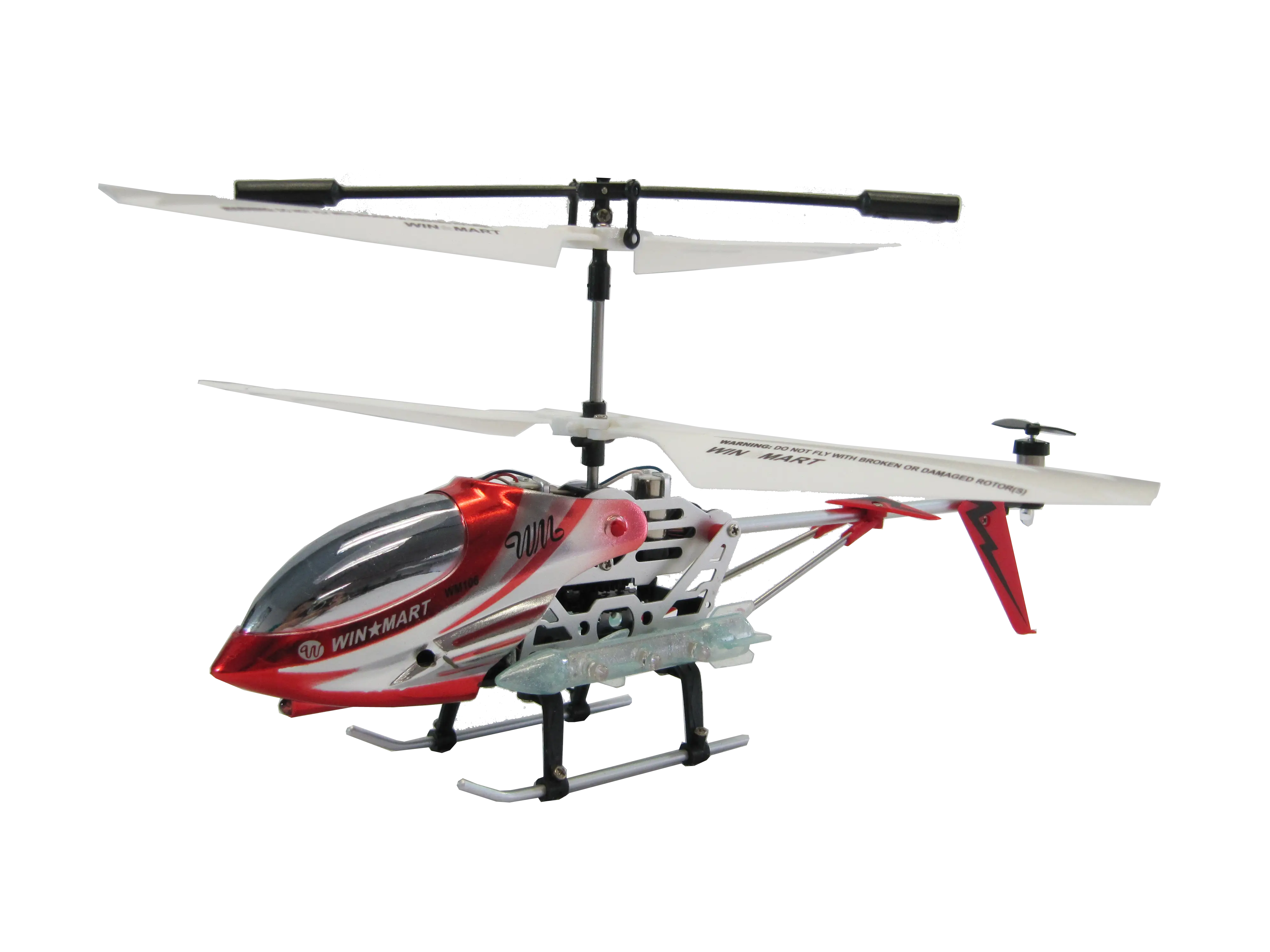Red and White Remote Control Helicopter Toy