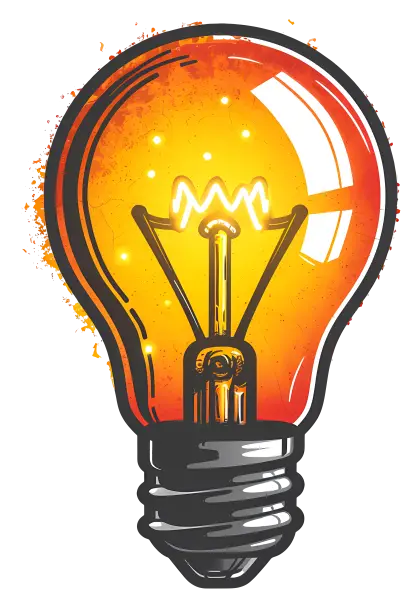 Creative Glowing Light Bulb Illustration