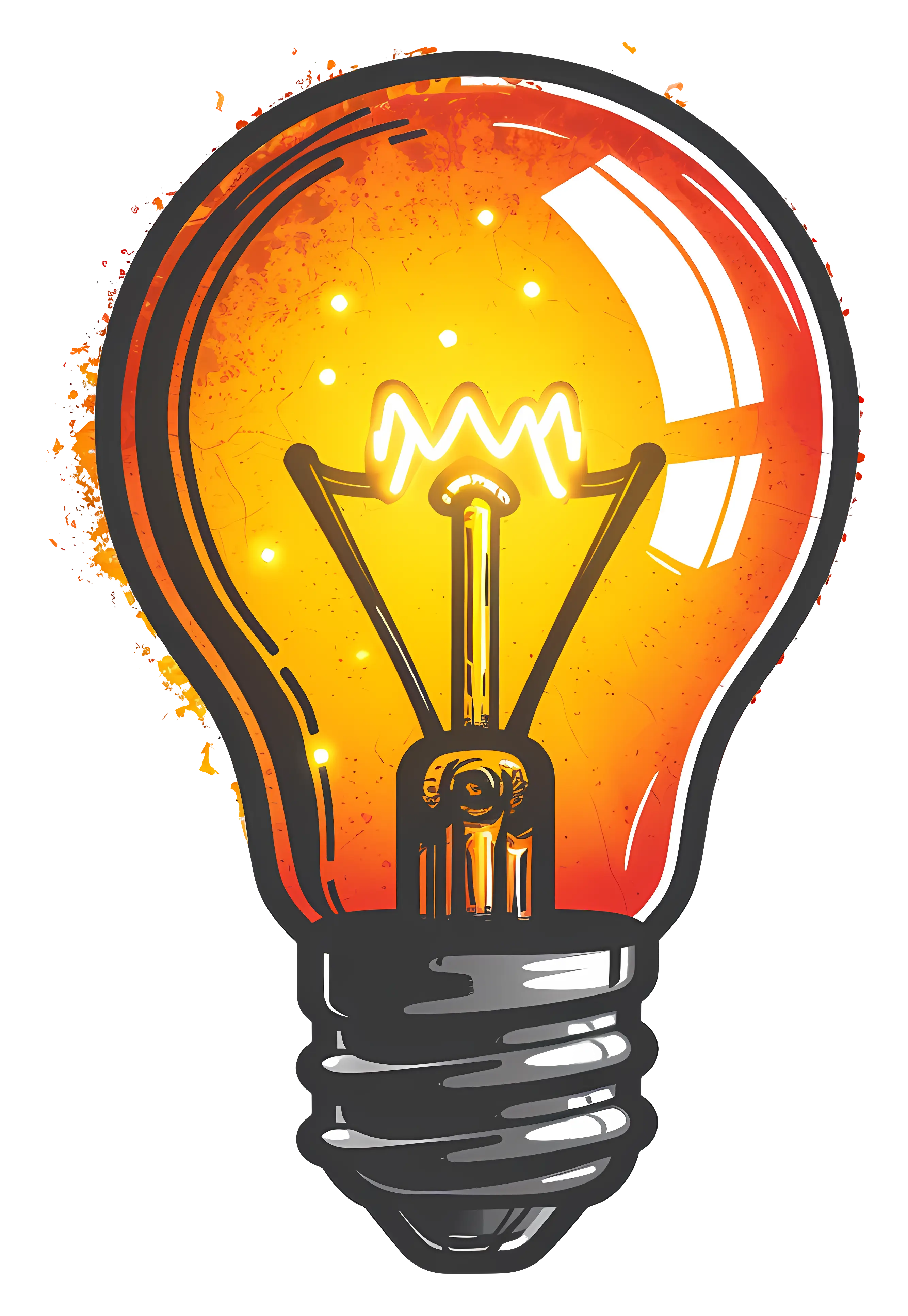 Creative Glowing Light Bulb Illustration