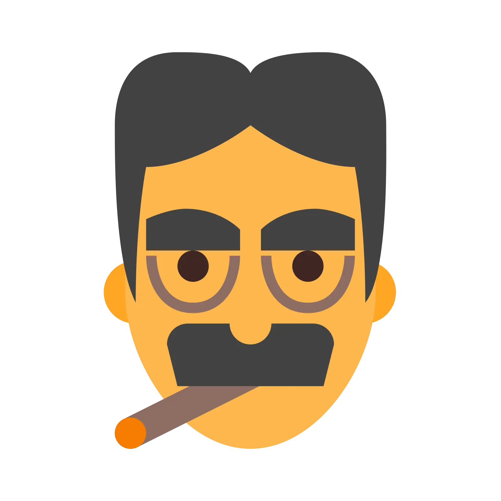 Cartoon Character with Glasses and Cigar