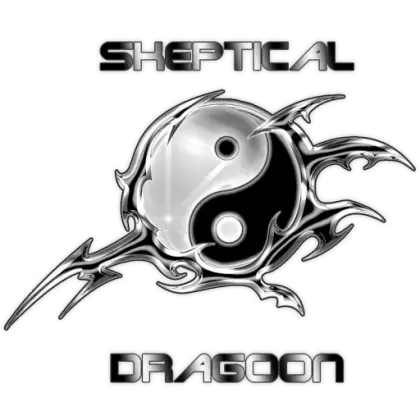 Skeptical Dragoon Logo with Yin Yang Symbol