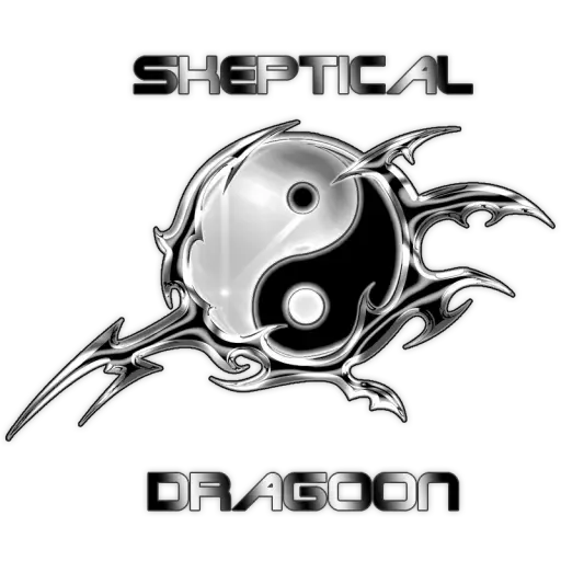 Skeptical Dragoon Logo with Yin Yang Symbol