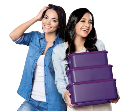 Women Holding Storage Containers