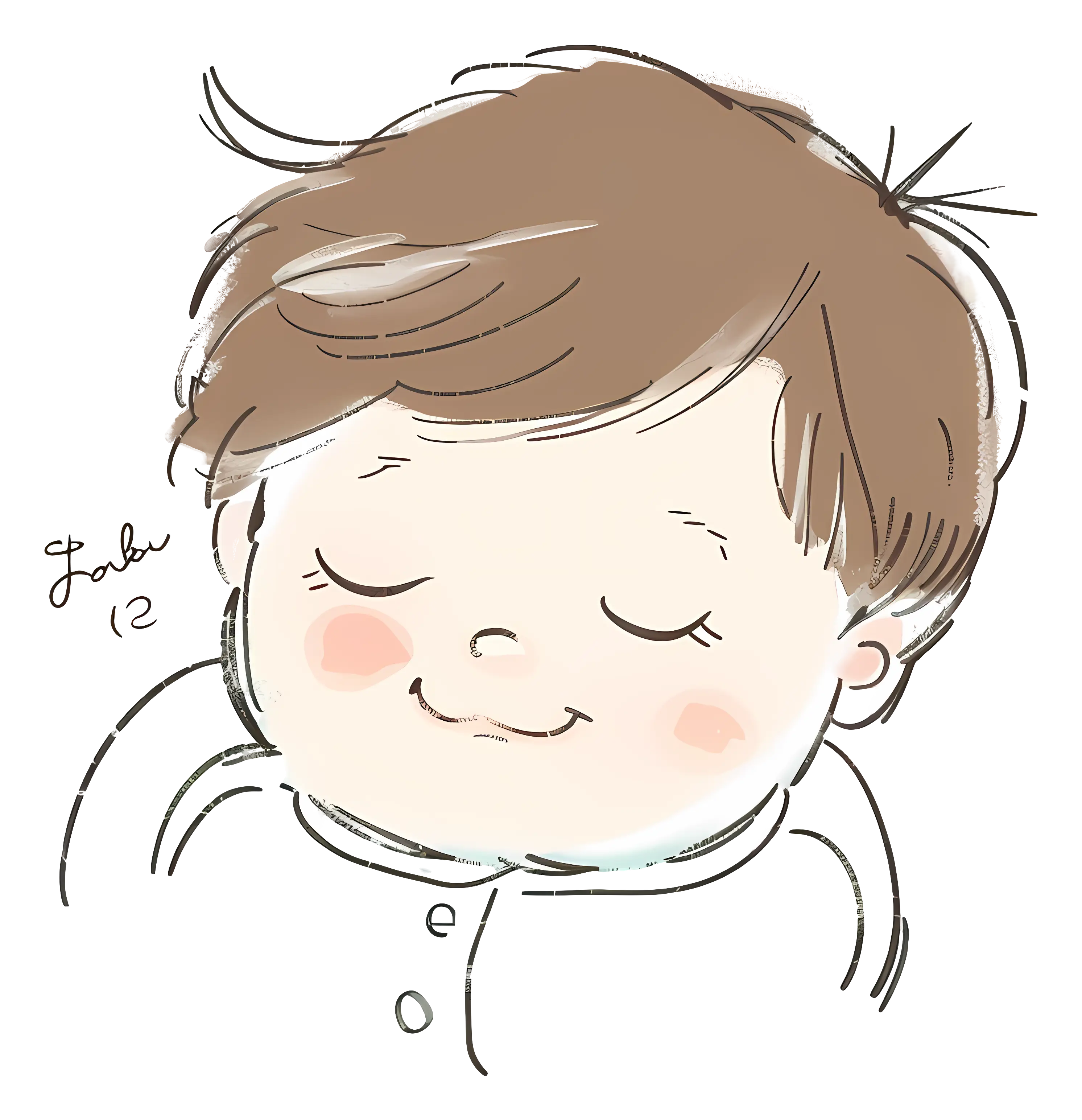 Smiling Cartoon Baby Face