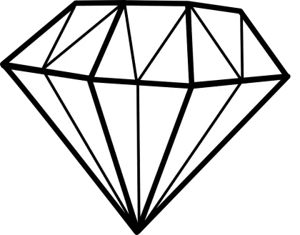 Diamond Outline in Minimalist Style
