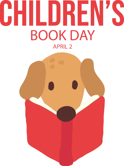Dog Reading Book for Children&#039;s Book Day