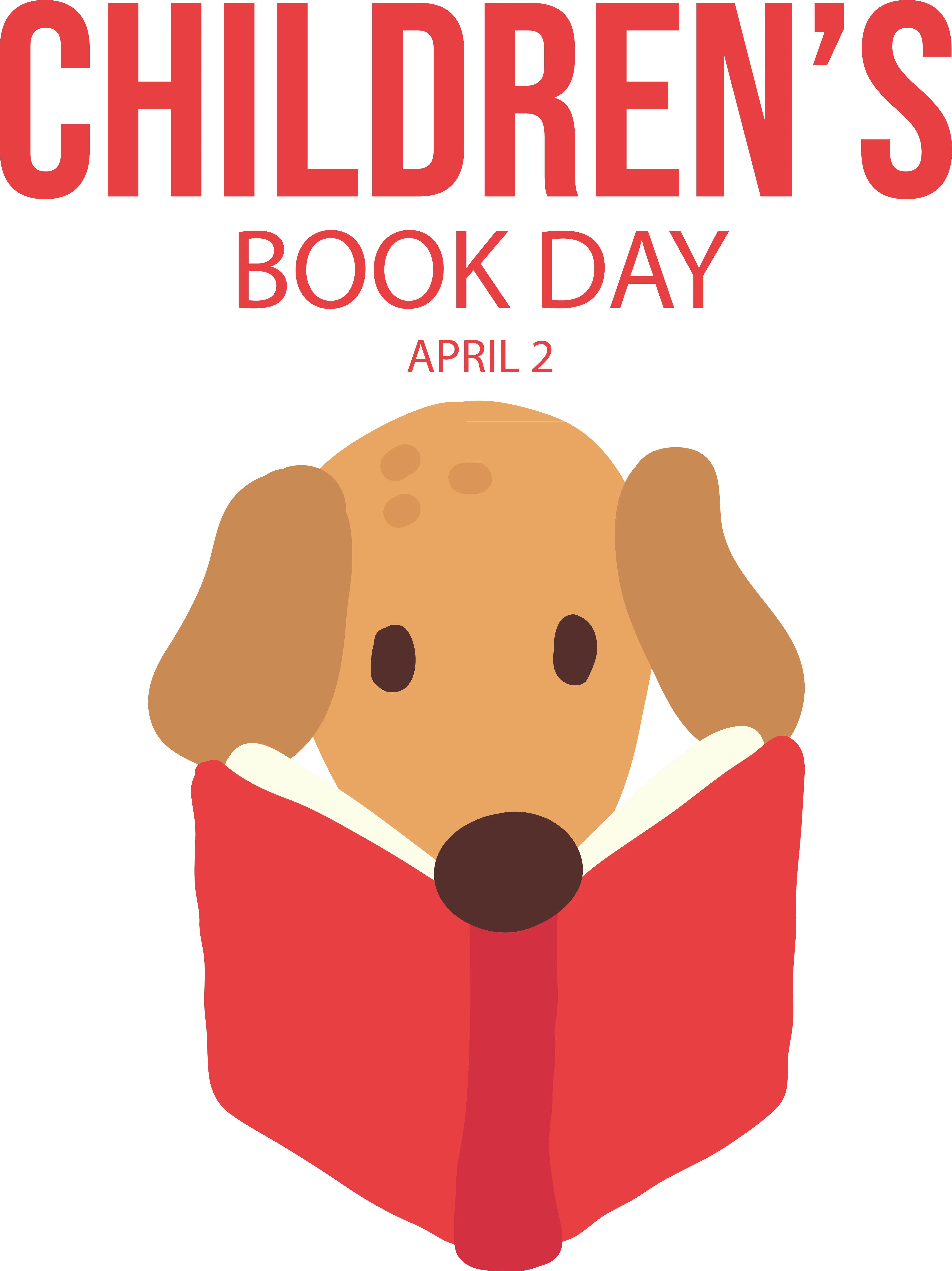 Dog Reading Book for Children's Book Day