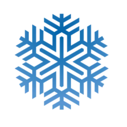 Blue Snowflake Winter Symbol