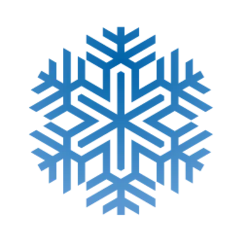 Blue Snowflake Winter Symbol