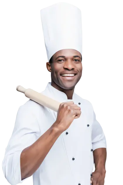 Professional Chef Holding a Rolling Pin