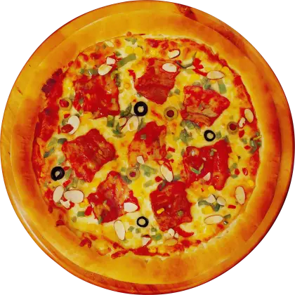 Delicious Pepperoni Pizza Illustration