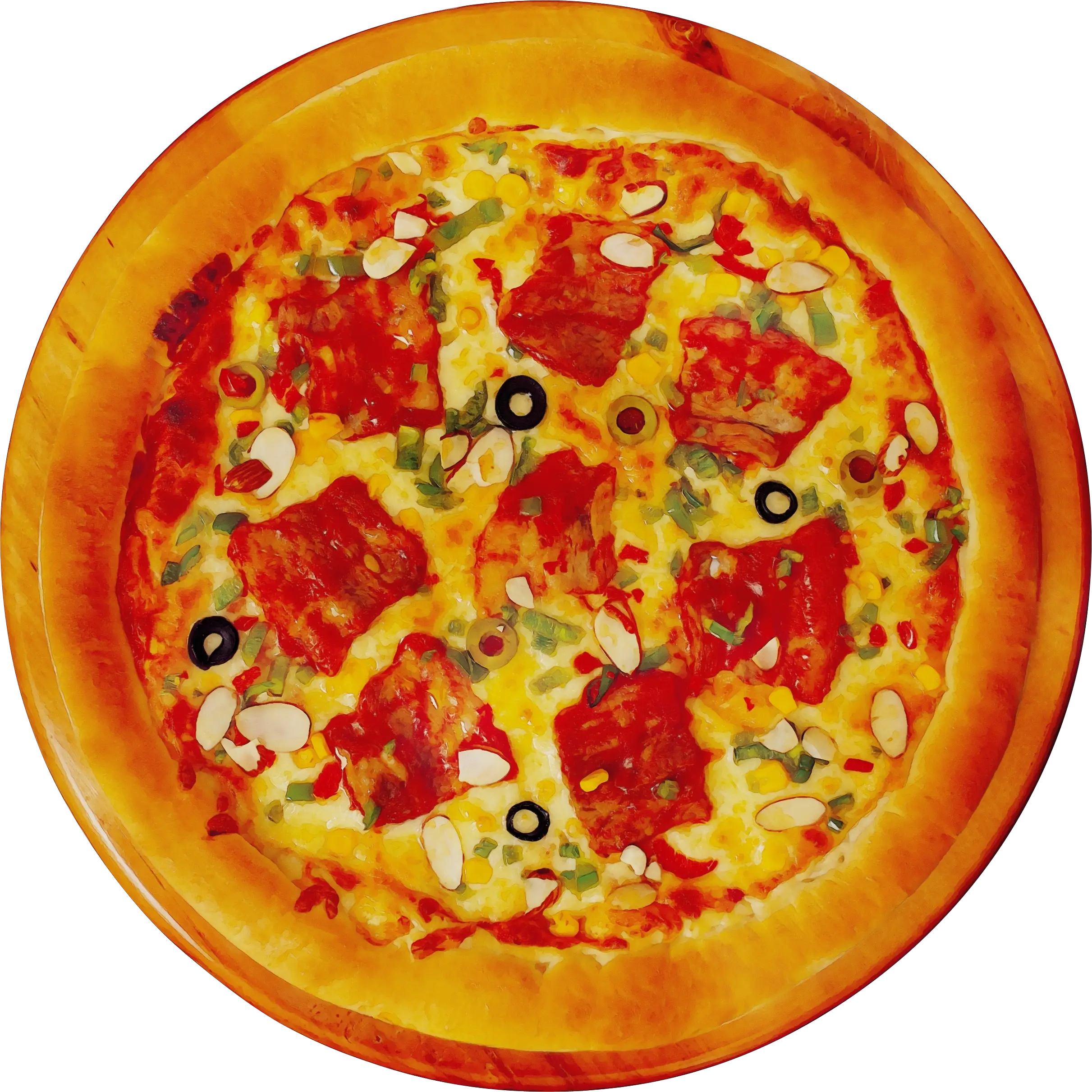 Delicious Pepperoni Pizza Illustration