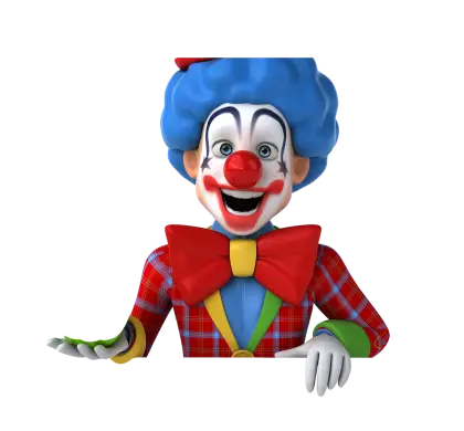 Colorful and Happy Clown Character