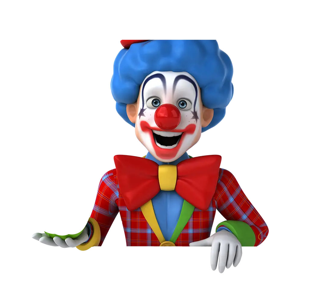 Colorful and Happy Clown Character
