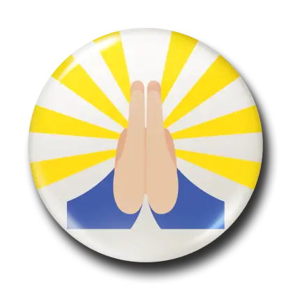 Praying Hands Symbol with Rays