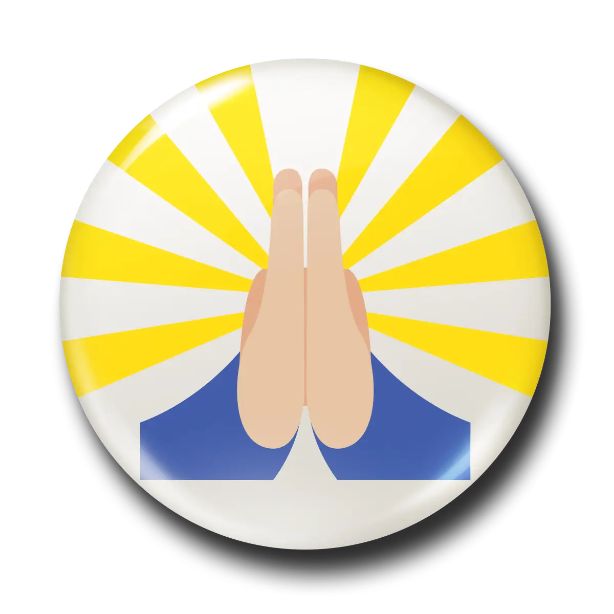 Praying Hands Symbol with Rays