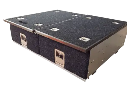 Black Storage Box with Drawers