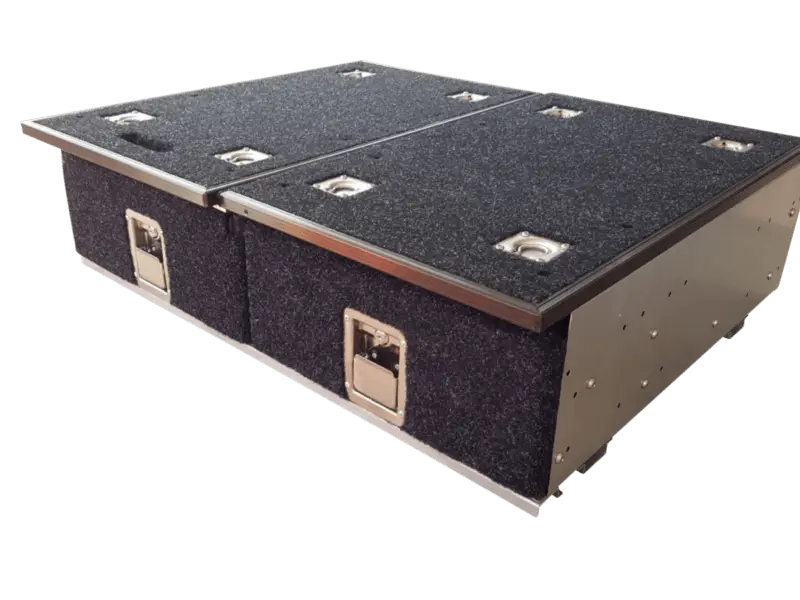 Black Storage Box with Drawers