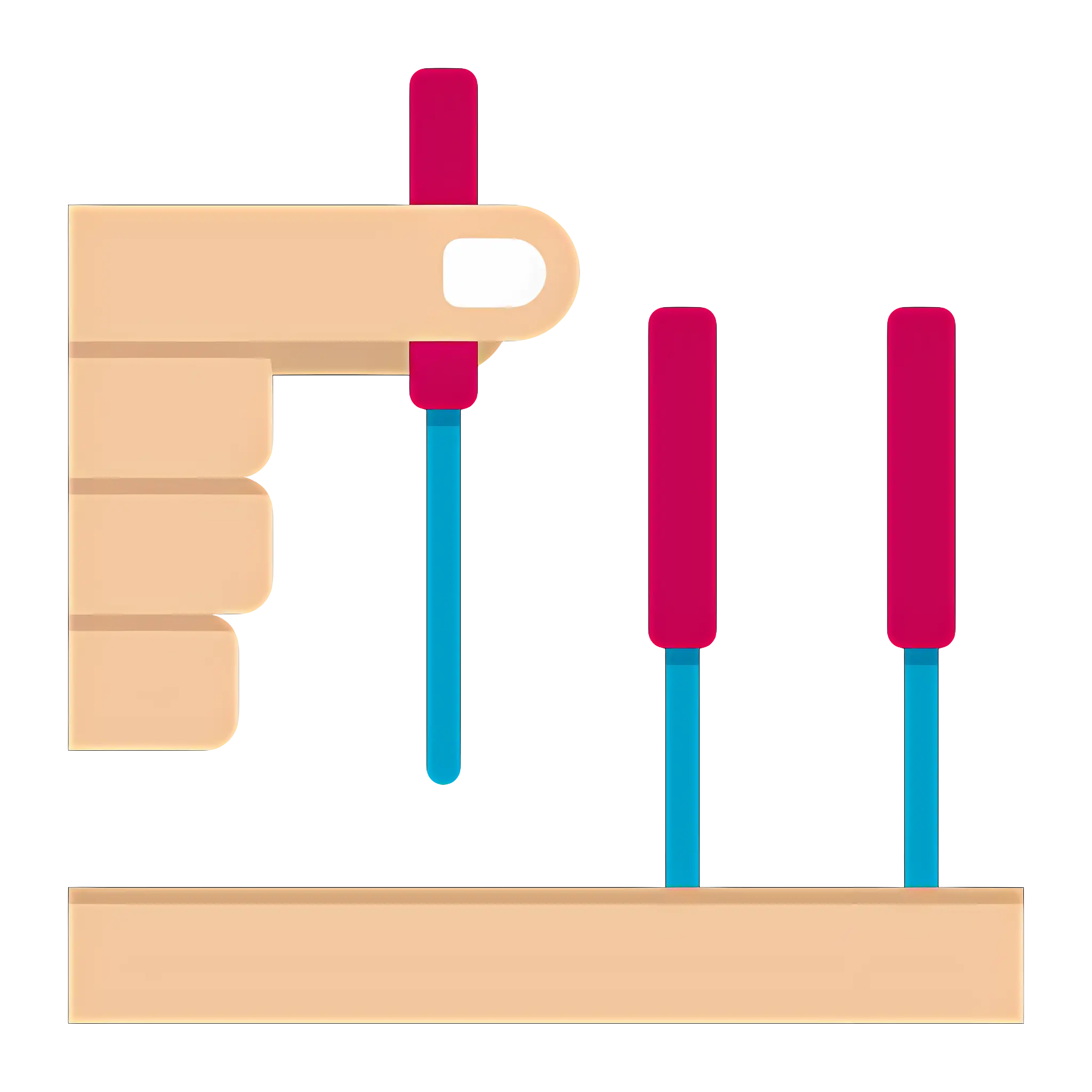 Hand Holding Matchsticks with Wooden Base