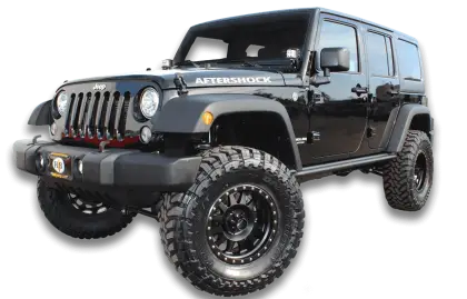 Black Off-Road Jeep with Rugged Tires