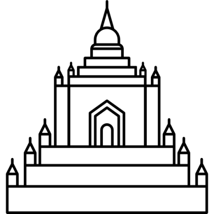 Lineart Temple or Religious Structure Illustration