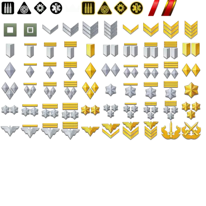 Various Military Rank Insignias