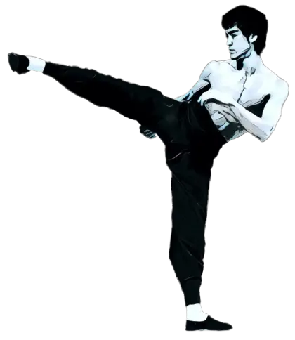 Martial Artist in Action Pose