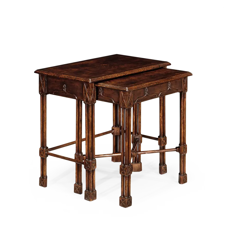 Antique Wooden Nesting Tables Set