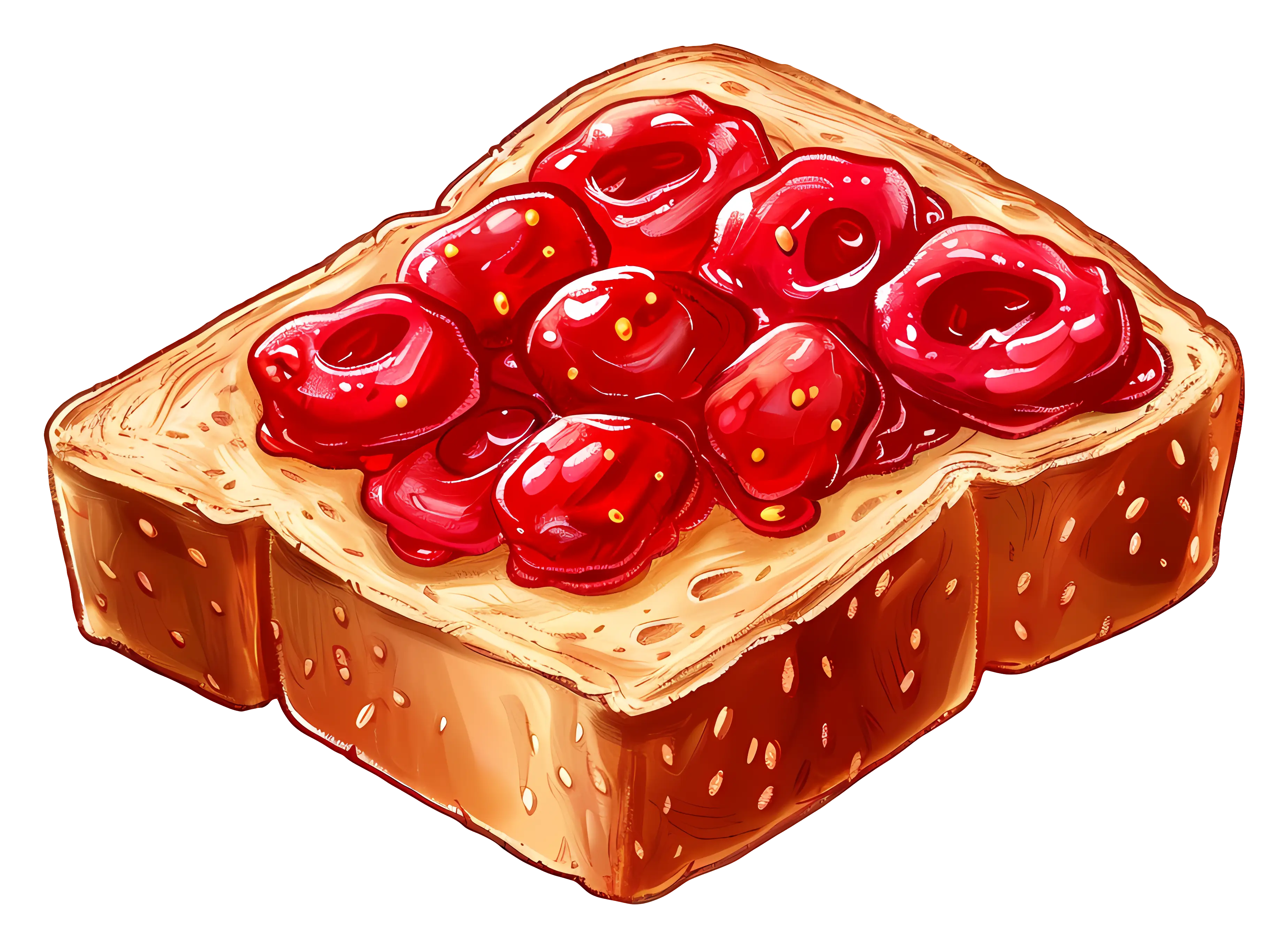 Toast with Raspberry Jam for a Sweet Breakfast