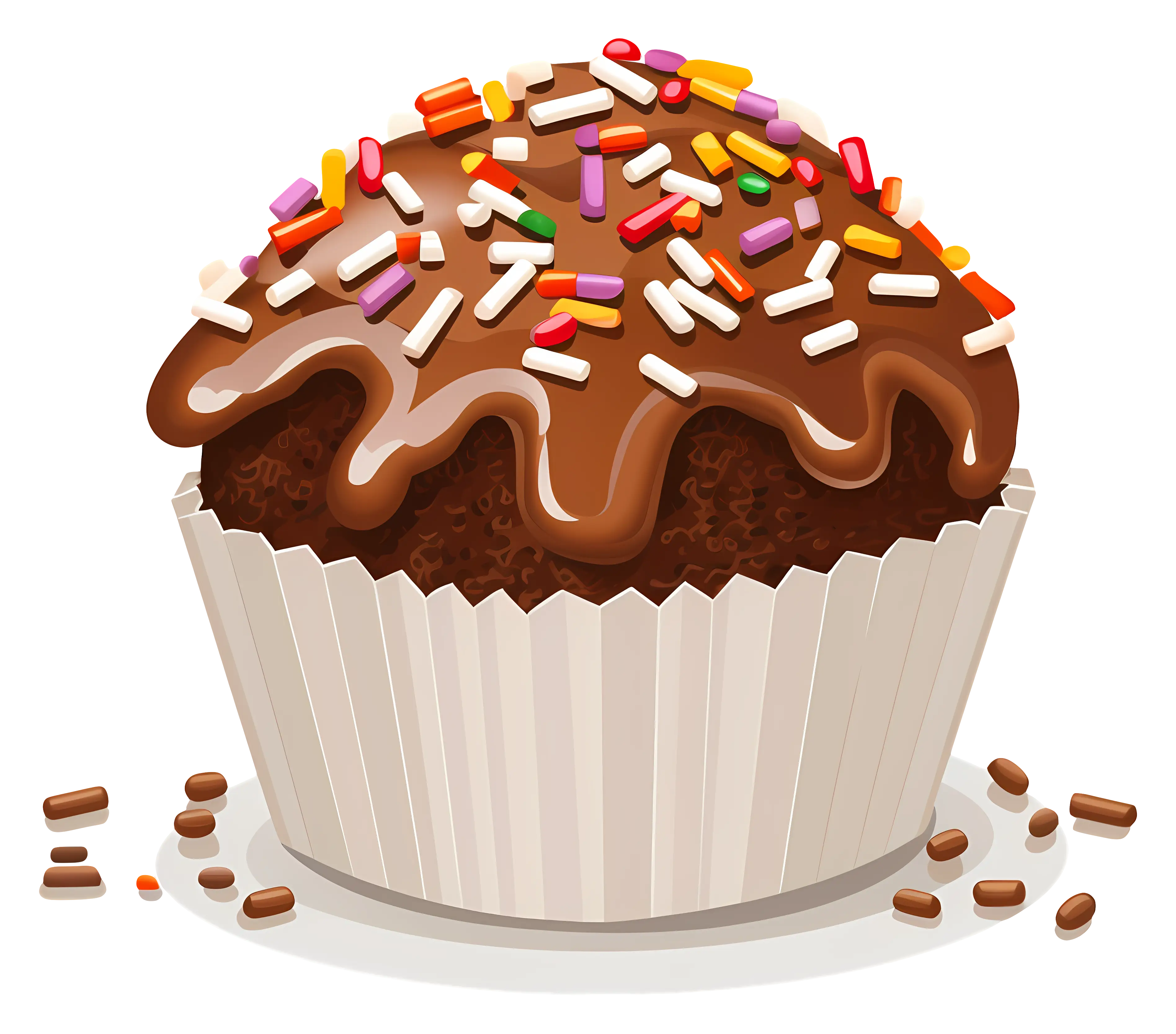 Chocolate Cupcake with Sprinkles