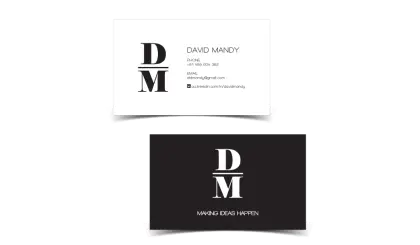 Minimalist Black and White Business Cards