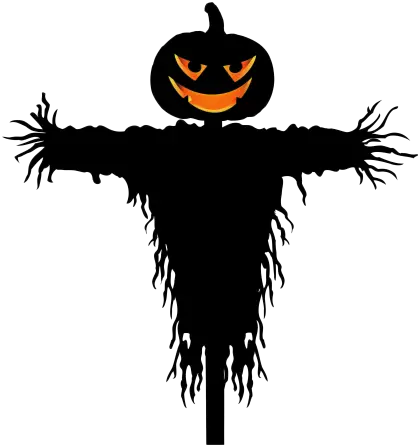 Spooky Scarecrow with Pumpkin Head for Halloween