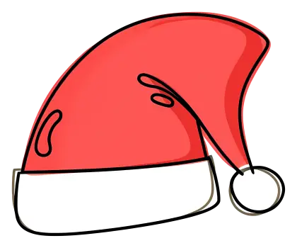 Red Christmas Santa Hat Illustration