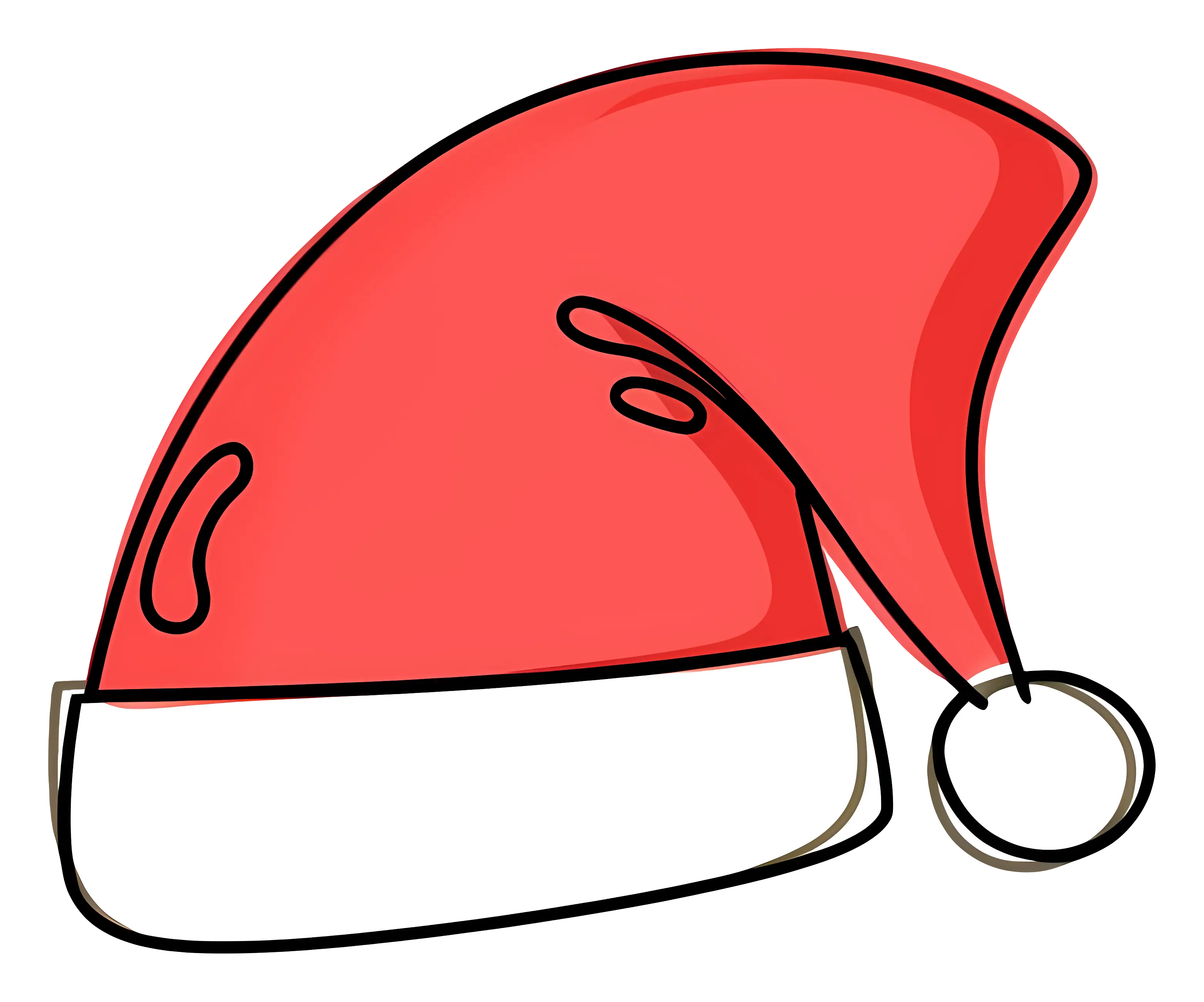 Red Christmas Santa Hat Illustration