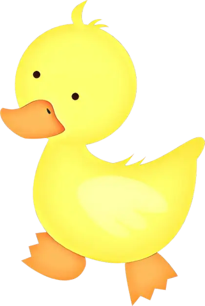 Adorable Yellow Duck Cartoon Illustration