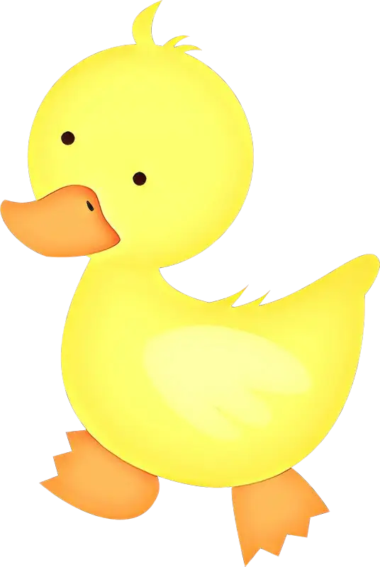 Adorable Yellow Duck Cartoon Illustration