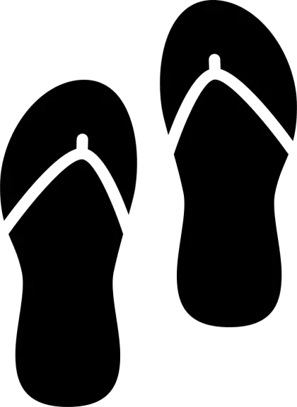 Black Flip Flops