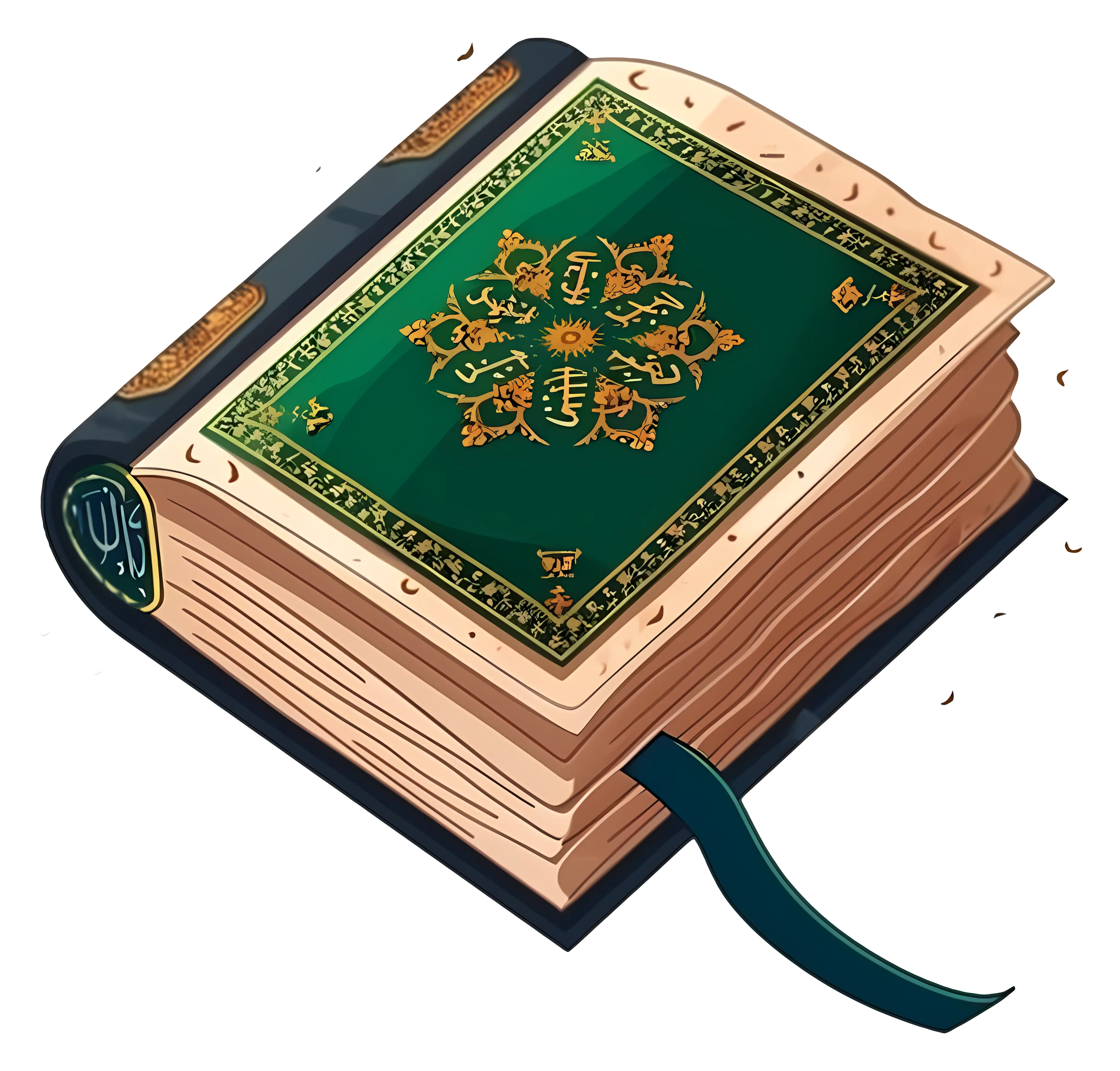 Green Book with Ornate Cover