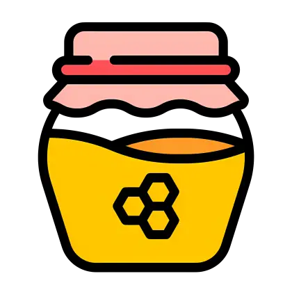 Honey Jar with Honeycomb Design