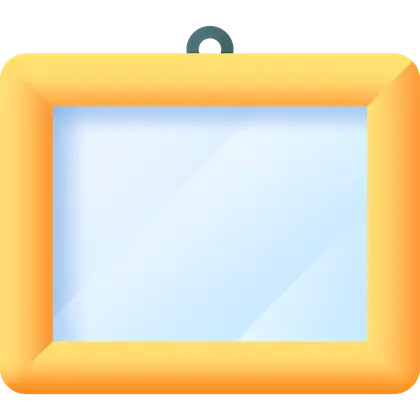 Yellow Picture Frame for Wall Display