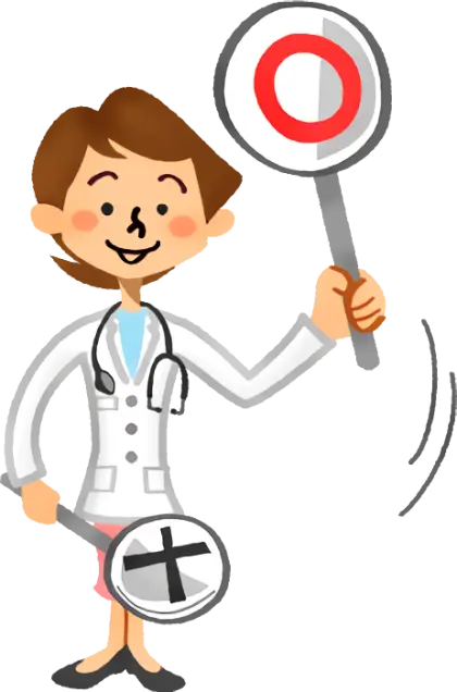 Cartoon Doctor Holding Signs Illustration