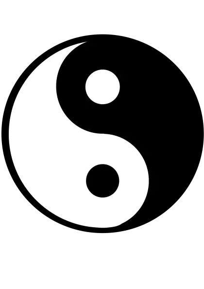 Yin Yang Symbol Representing Balance and Harmony