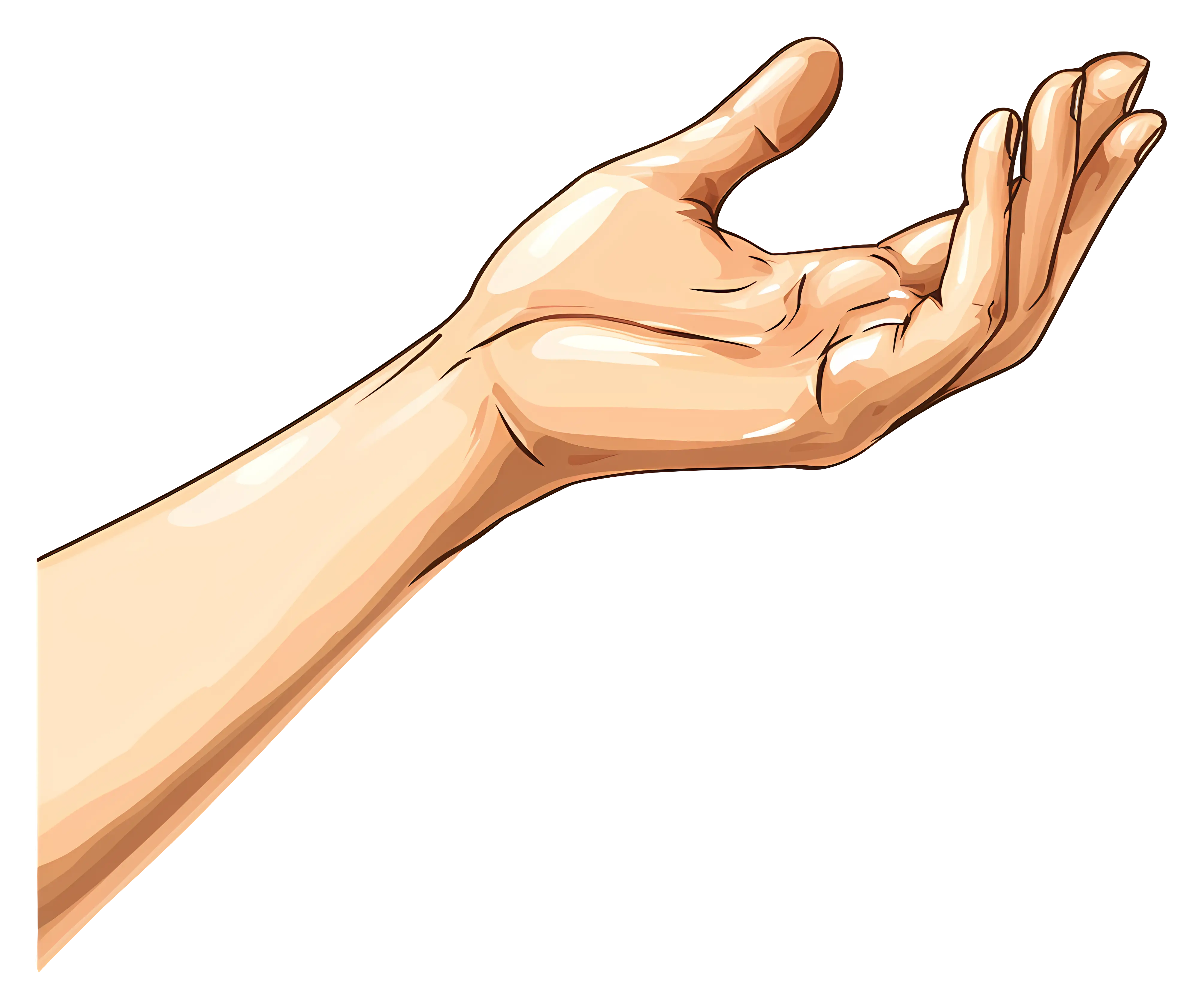 Illustration of Open Human Palm Gesture